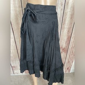 Hazel Black Midi Skirt